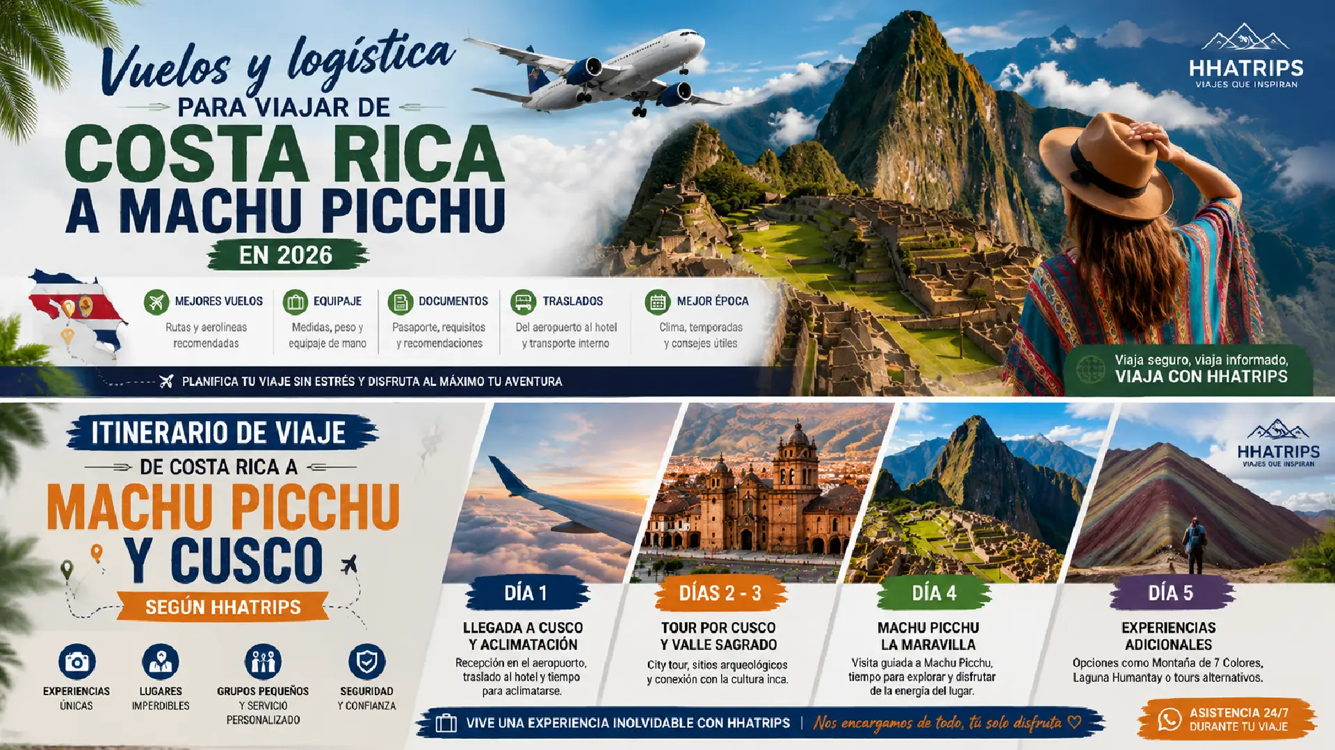 Itinerario de viaje de Costa Rica a Machu Picchu y Cusco