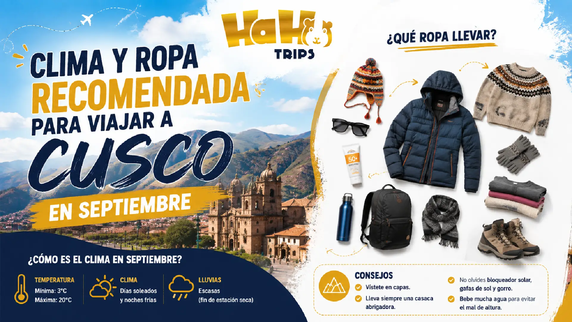 Clima y ropa recomendada para viajar a Cusco en septiembre